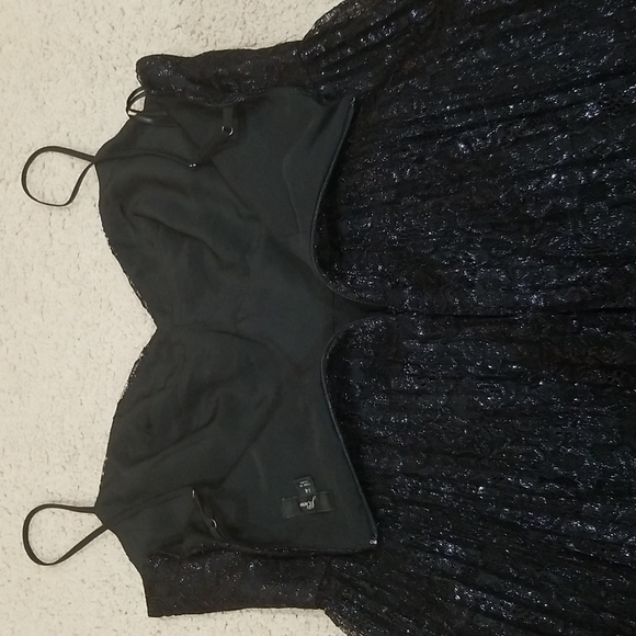NWOT J.Crew Pleated Midi Dress in Metallic Lace - Picture 5 of 8